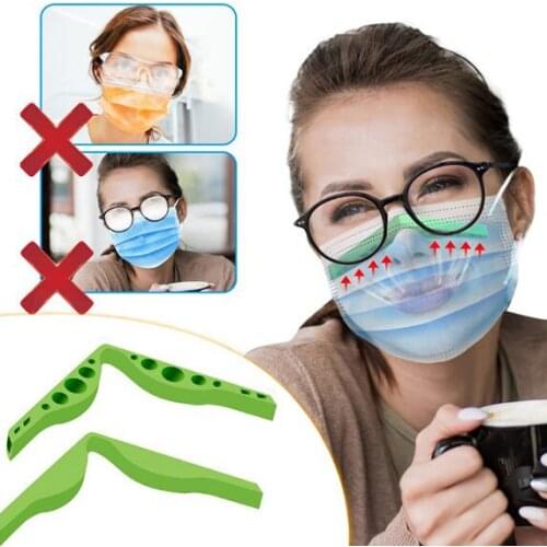 Flexible Durable Anti Fogging Glasses Fashion Soft Silicone Nose Bridge Clip Extensile Mask Clamp Eyewear Holder Accessory