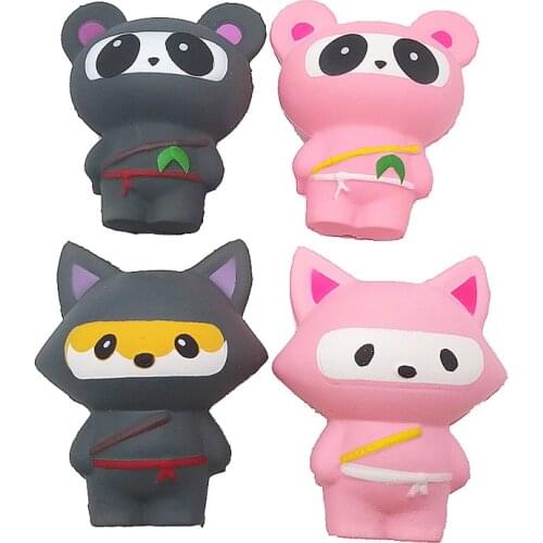 New Animal Squeeze Toy Jumbo Kawaii Squishy Panda Fox Bread Soft Slow Rising Stress Relief Toys Sweet Cartoon Christmas Toy