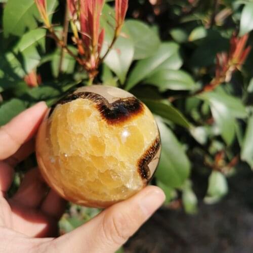 35-60MM Natural septarium Stone Sphere Specimen Mineral Healing Gemstones Carved Magic Reiki Ball Sphere For Home Decoration