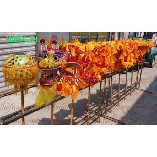 10.3m Length Dragon Dance Costume 10 Kids Children Play Kungfu Set Party Kindergarten Folk Parad Smart Stage Mascot China