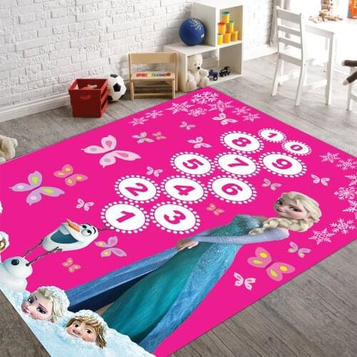 Elsa And Numbers Patterned Carpet ,Non Slip Floor Carpet,Teens Carpet,Kids Carpet,Turkish Rug