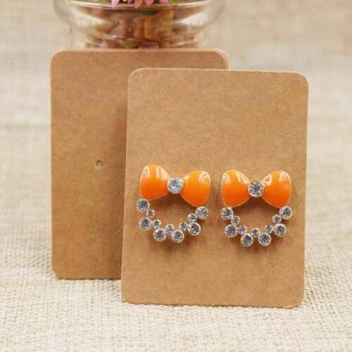 Wholesale blank white/brown/black jewelry packing & display tag card earring packing card tag 200pcs per lot