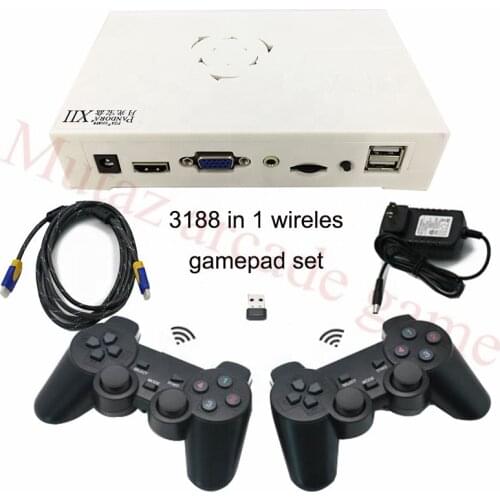 Pandora saga XII 12 Gamepad Set 3188 in 1 Arcade Jamma Board Adapter HD Cable Wired Wireless USB Joypad 53*3d Games