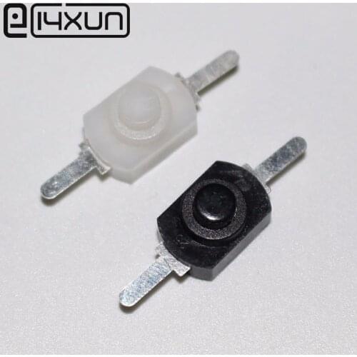 10PCS/LOT Flashlight Switches DC 30V 1A Black On Off Mini Push Button Switch for Electric Torch 1208YD white and black color