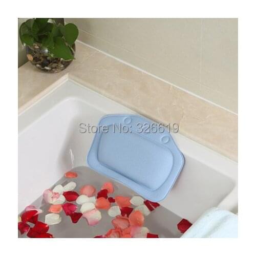 Bathtub pillow headrest sucker waterproof coarse grain soft bath pillow Bathroom SPA soft pillows