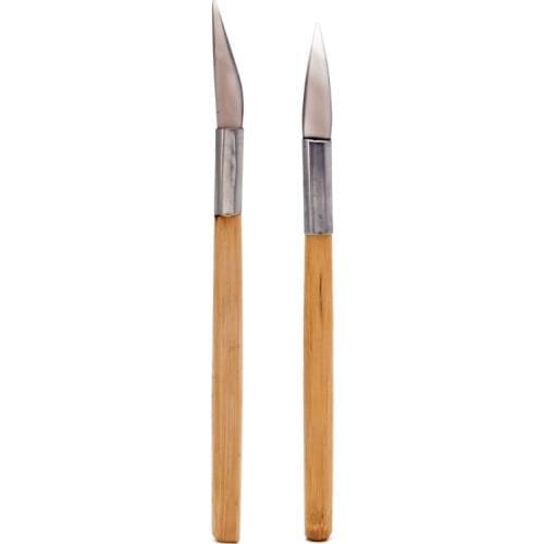 Agate Burnisher Polishing Knife Edge With Bamboo Handle Jewelry Making Tools New B2QE