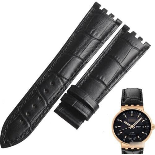 WENTULA watchbands for MIDO ALL DIAL M8330 calf-leather band cow leather Genuine Leather leather strap watch band