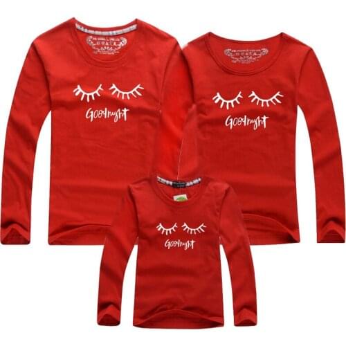 Merry Christmas Family T-shirts Family Matching Christmas Printing Clothes Spring Autumn T-Shirts Mommy And Me T-Shirt