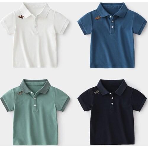 Boys Polo Shirts Short Sleeve Kids Shirt for Boys Tops Tees Fashion Baby Boy Girls Shirts Summer Children Cotton Clothes