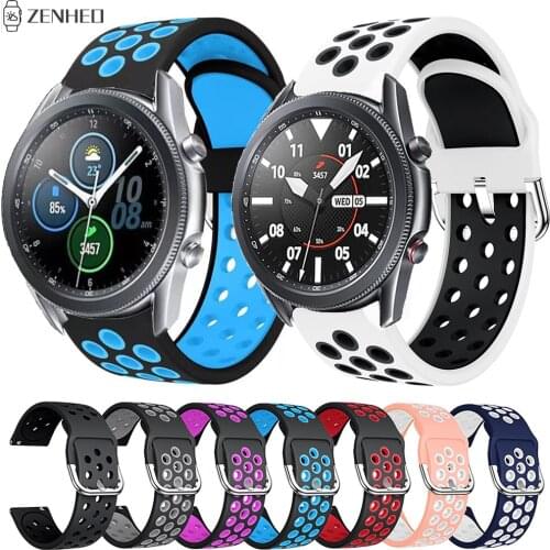 20mm 22mm Silicone Watchband For Samsung Galaxy Watch 3 41mm 45mm Bracelet Strap For Garmin Vivoactive 3/Vivoactive 4 Watch Band