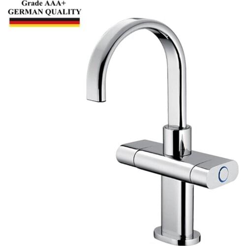 Basin Faucets Bathroom Deck Mounted Brass Polished Chrome Tap Dual Holder Single Hole Sink Cold and Hot Mixer Quality Warranty