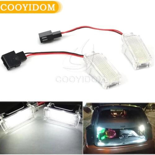 2Pcs LED Interior Lamp Door Courtesy Trunk Boot Footwell Glove Box Light For VW SKODA Fabia Octavia Roomster Superb Rapid Kodiaq