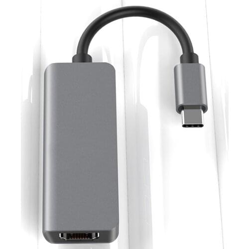 USB C Hub to HDMI-compatible Rj45 100M Adapter 3 Dock for Macbook Pro-Air M1 2021 Type-C