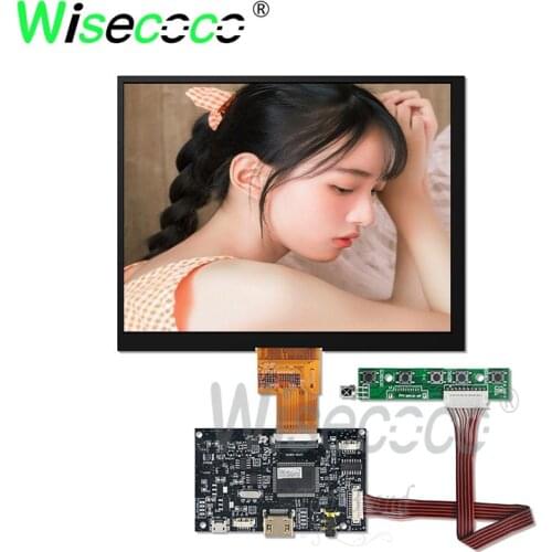 Wisecoco For notebook laptop Raspberry Pi 8 inch LCD 1024*768 IPS screen with HDMI LVDs 40 pins driver board