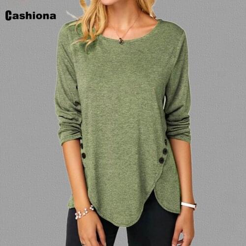 Plus size 5XL Women Elegant Leisure Casual T shirt Solid Color O-neck Loose Womens Tops 2020 Summer Femme Irregular Tees shirt