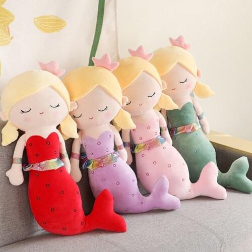 1pc Multi Size Kawaii Sleeping Mermaid Plush Toys Soft Sleeping Princess Stuffed Doll Sofa Pillow For Children Girls Present