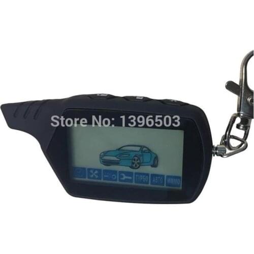 10 PCS/lot Top Quality A91 2 Way Car Alarm LCD Remote Control For 10PCS Russian Key Chain Starline A91 Keychain Engine Starter