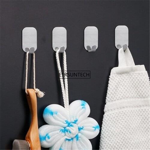 100pcs Small Hook Clothes Hook Meatl Wall Sticker Hook Wall Storage Hooks Decorative Rack Kitchen Bathroom Tool