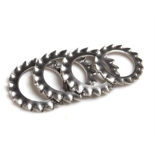 1000pcs M2.5 M3 M4 M5 M6 Stainless Steel External Serrated Washer Locking Washer Toothed Gasket