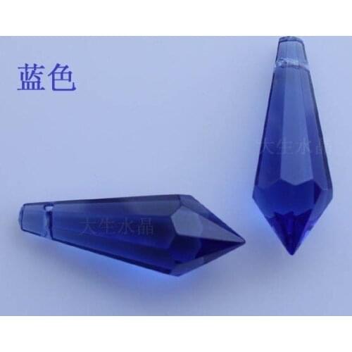 30pcs/lot,38mm sapphire crystal glass U-drop prism icicle pendant free shipping