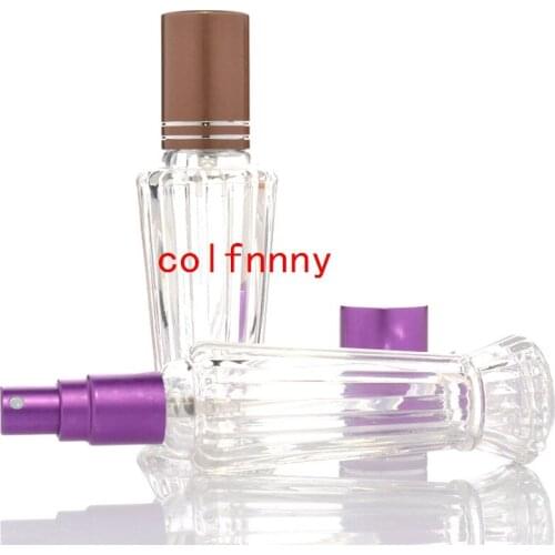 500pcs/lot Fast Shipping 10ML Clear Glass Spray Bottle Portable Perfume Atomizer Mini Sample Tube Bottle Glass Vials