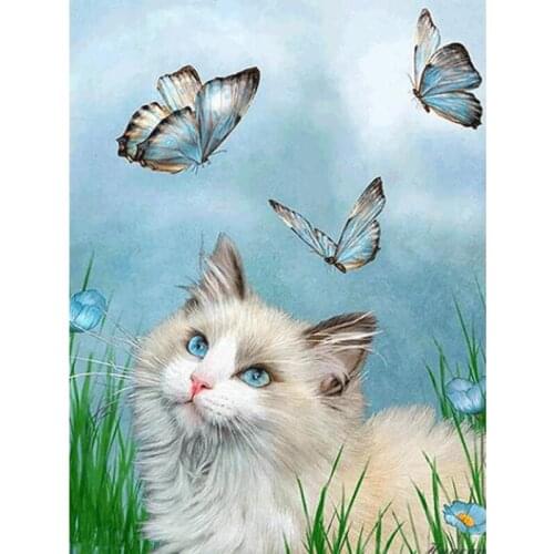 Diamond Mosaic animal Full Drill Diamond Paintings cat Diamond Embroidery Picture Of Rhinestones Decoration home ll407
