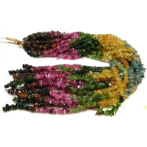 Loose beads TOURMALINE baroque 3-5mm 15" for DIY jewelry making FPPJ wholesale beads nature gem stone