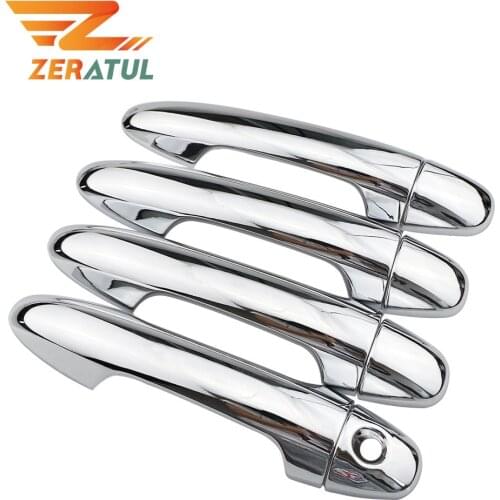 Zeratul Auto Car Door Handle Cover ABS Chrome Door Handles Protector Covers for Toyota Rav4 Rav 4 2014 - 2018 Accessories