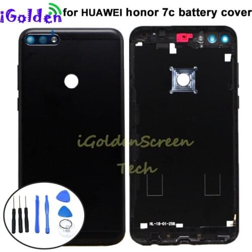 For Huawei Honor 7C Back Battery Cover Door Rear Glass Housing Case 5.99" For Huawei Honor 7C Battery Cover door