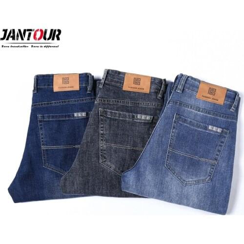 3 Colour Men Baggy Jeans Fashion Casual Loose Fit Denim Trousers Male Gray Blue Dark-Blue Wide Leg Pants Male Brand Men Clothing