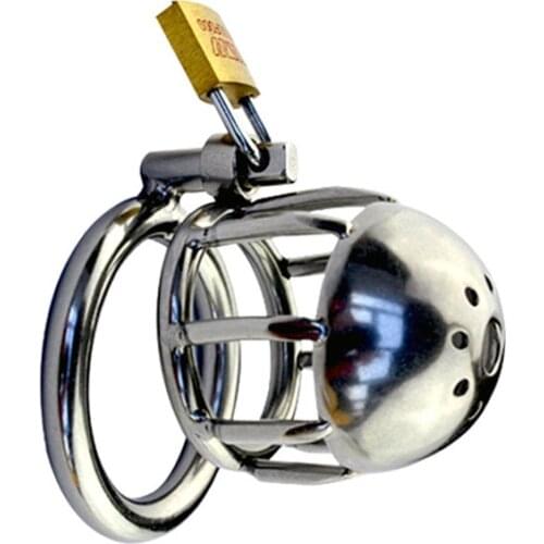 35*50mm Stainless Steel Lockable Cock Cage, Male Chastity Device Penis Rings Adult Games Slave Sex Toys For Men Penis Cage Metal