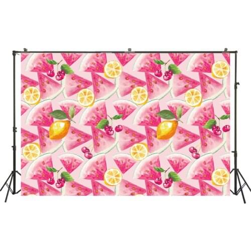HUAYI Photography Backdrop Birthday Party Decor Newborns Child Photo Background Watermelon Lemon Baby Shower BackdropW-3390