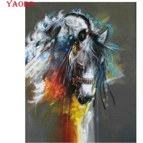 5D Full Square Diamond Painting Animal Horse Cross Stitch DIY Home Decoration Diamond Embroidery Mosaic Handmade Gift Full Kits