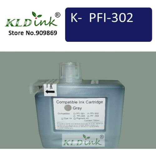 KLDINK - PFI-302GY Gray Ink Cartridge ( PFI302 2217B001 Ink) for imagePROGRAF ipf8000S printer