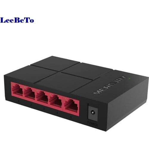 5 Port Gigabit Switch 10/100/1000Mbps RJ45 LAN Ethernet Fast Desktop Network Switching Hub Shunt With EU/US Power Adapter