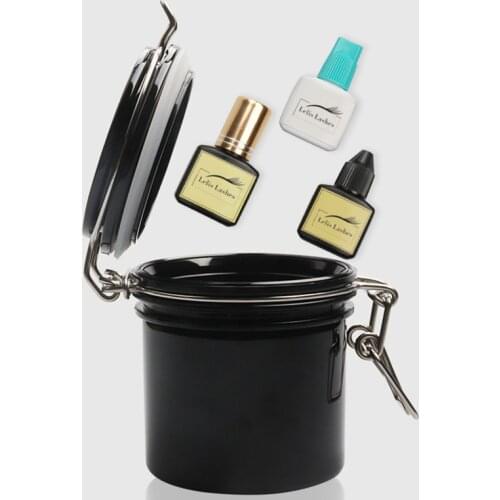 Eyelash Glue Storage Tank Container Adhesive Stand Activated Carbon Sealed Storage Jar for Eyelashes Extension Durable To Use