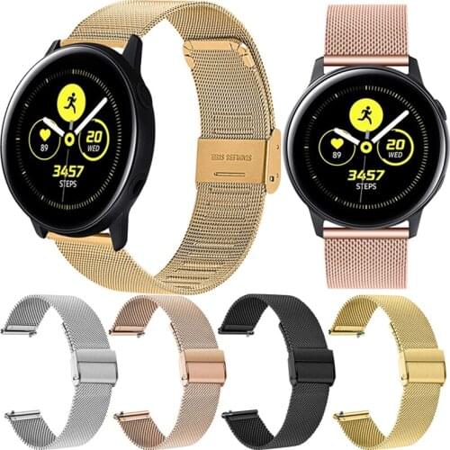 Milanese 20mm/22MM for Gear S2 S3 Watchband Strap For Samsung galaxy watch Active 2 40mm/44mm Bracelet Watch Band Sport Correa