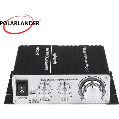 Mini Hi-Fi Digital Player Auto Stereo Power Amplifier For Car Motorcycle ship 2x20W Black L-epy LP-2024A