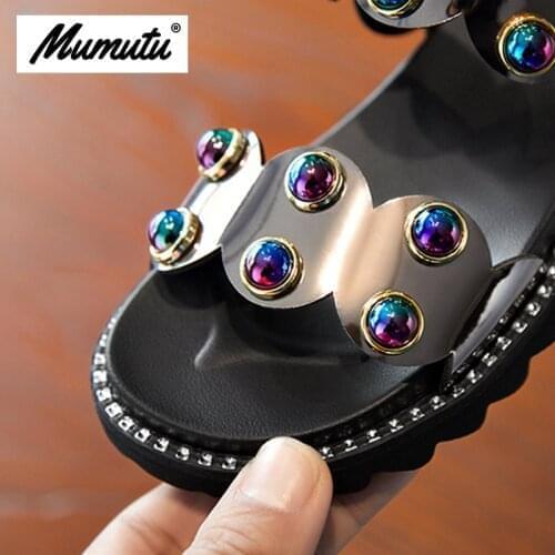 Odorless soft standard size children like girls breathable anti-wear casual light Girls summer scandals MM1568