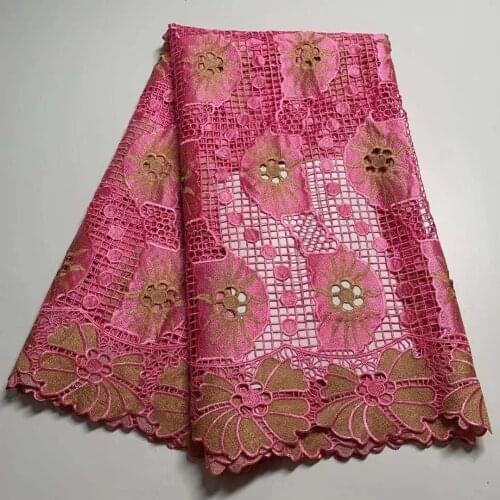 New Arrivals Guipure Cord Lace High Quality African Lace Fabric With Stones Water Soluble Laces For Wedding DFS164