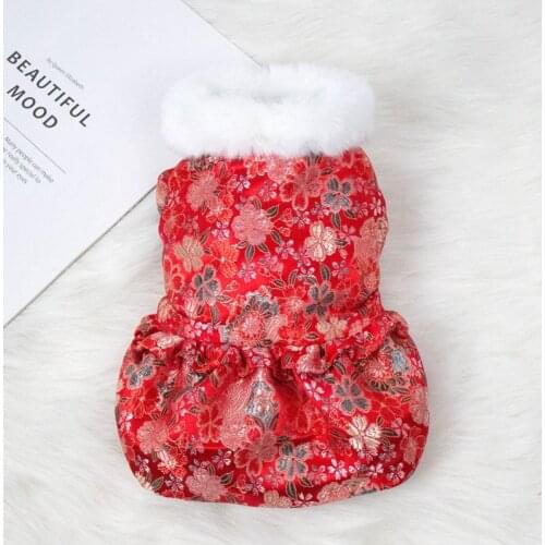 Spring Festival Dog Clothing New Year Dog Dress Cat Doggie Puppy Chihuahua Yorkshire Pomeranian Dog Clothing Winter Pet Costume