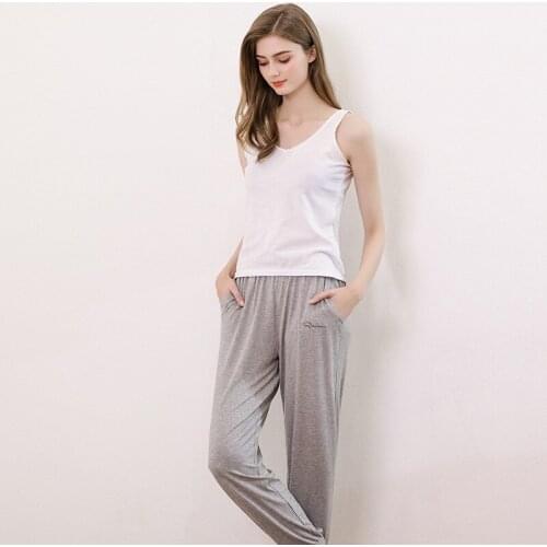 Autumn New Women Loose Leisure Pants High Quality Bodycon Simple Female Home Clothes Trousers Daily Lounge Sleepwear Bottoms