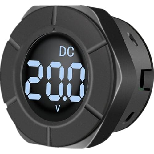 Peacefair New Arrival DC Digital Voltmeter Round LCD Display 0-300V Car Voltage Monitor Volt Panel Meter PZEM-019V