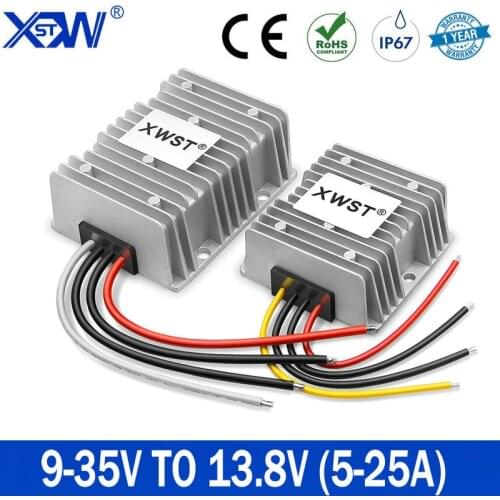 Battery Charger 9-35V 12V 24V to 13.8V 5A 8A 12A 15A 22A 25A DC DC Constant Current Lithium Lead-acid with Waterproof