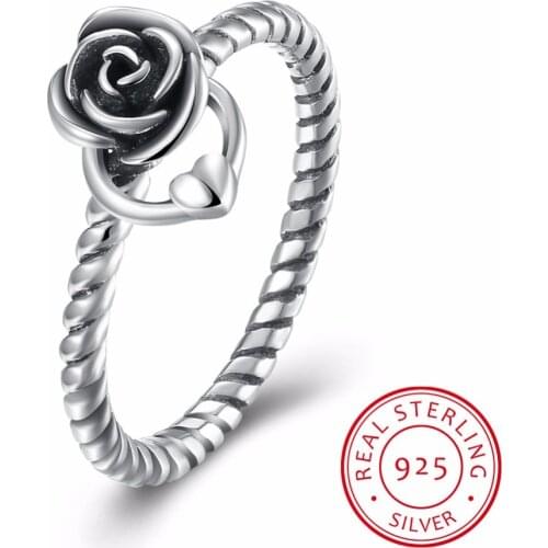 2019 Sale hot fashion jewelry jewelry Authentic 925 sterling silver Rose flower twist women Chain engagement