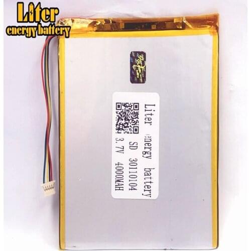 1.0MM 5pin connector 30110104 30110105 Wholesale price 3.7v 4000mah lipo battery rechargeable Batteries tablet pc