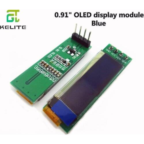 1Pcs 0.91 Inch OLED LCD Module SPI/IIC Interface 128*32 Dot Matrix BLUE