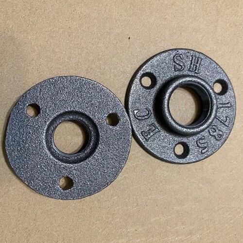 16pcs/Lot DN15 Iron Flange Industry Style Flange Base Bracket For 1/2"Pipe Free Shipping