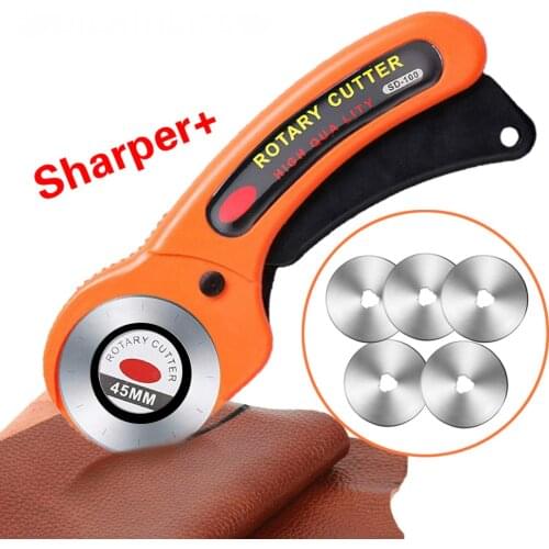 45mm Rotary Cutter Leather Leathercraft Cutting Tool Leather Craft Fabric Circular Blade Knife DIY Patchwork Sewing Quilting