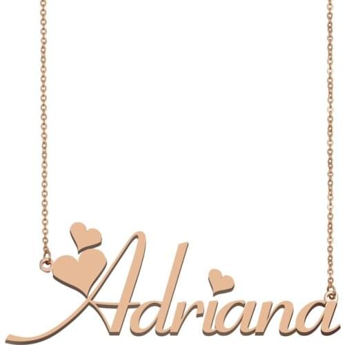 Adriana Name Necklace, Custom Name Necklace for Women Girls Best Friends Birthday Wedding Christmas Mother Days Gift